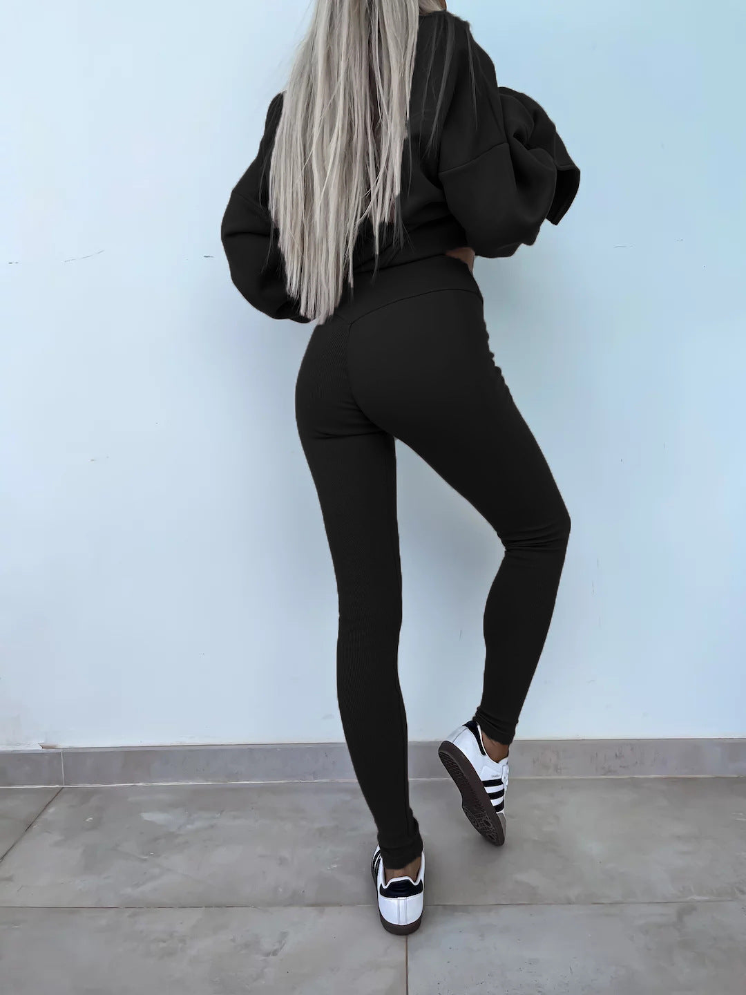 Comfortabele Dames Sweater Set met Split Top
