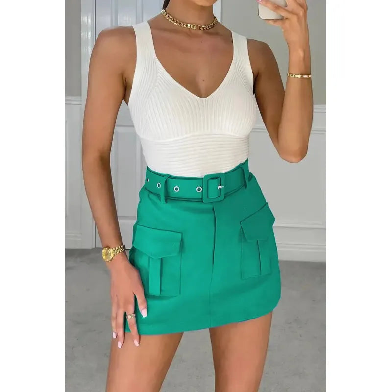 Comfortabele Hoge Taille Jurk in Diverse Kleuren