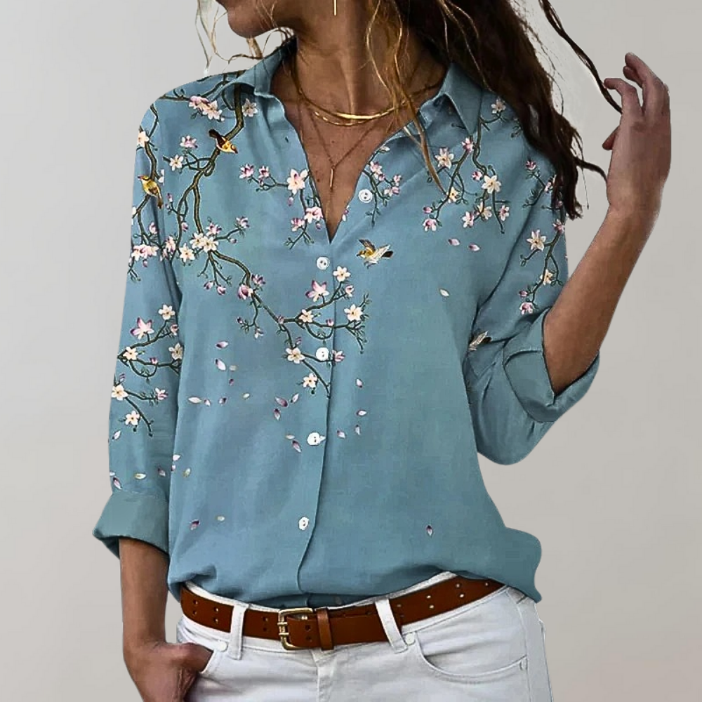 Comfortabele Lange Mouwen Blouse - Zera
