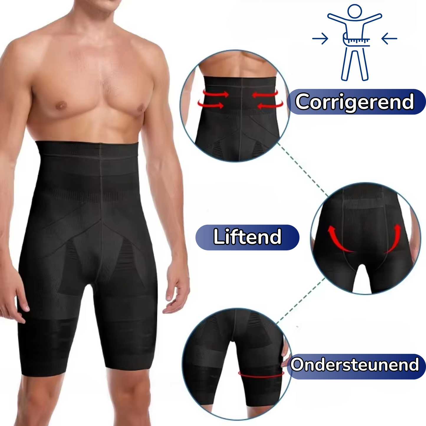 Compressie Broek - Bovenbeen en Rug Ondersteuning