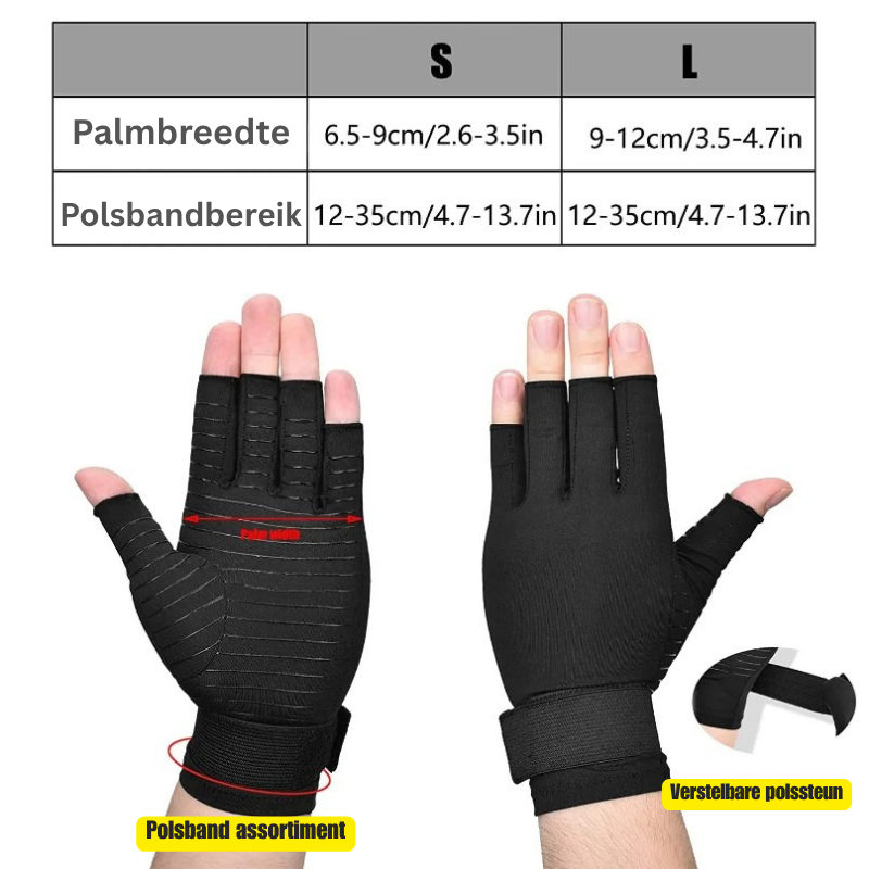 Compressiehandschoenen voor Reuma en Handpijnverlichting