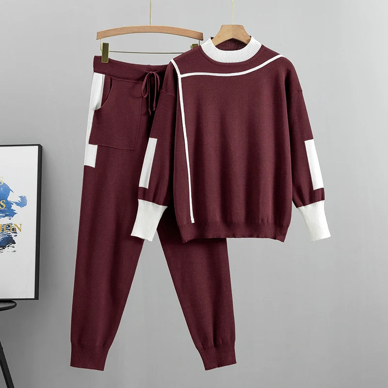 CozyKnits – Stijlvolle Gebreide Set voor Dames