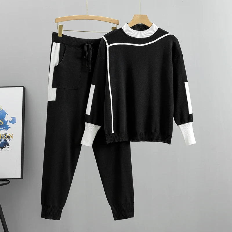 CozyKnits – Stijlvolle Gebreide Set voor Dames
