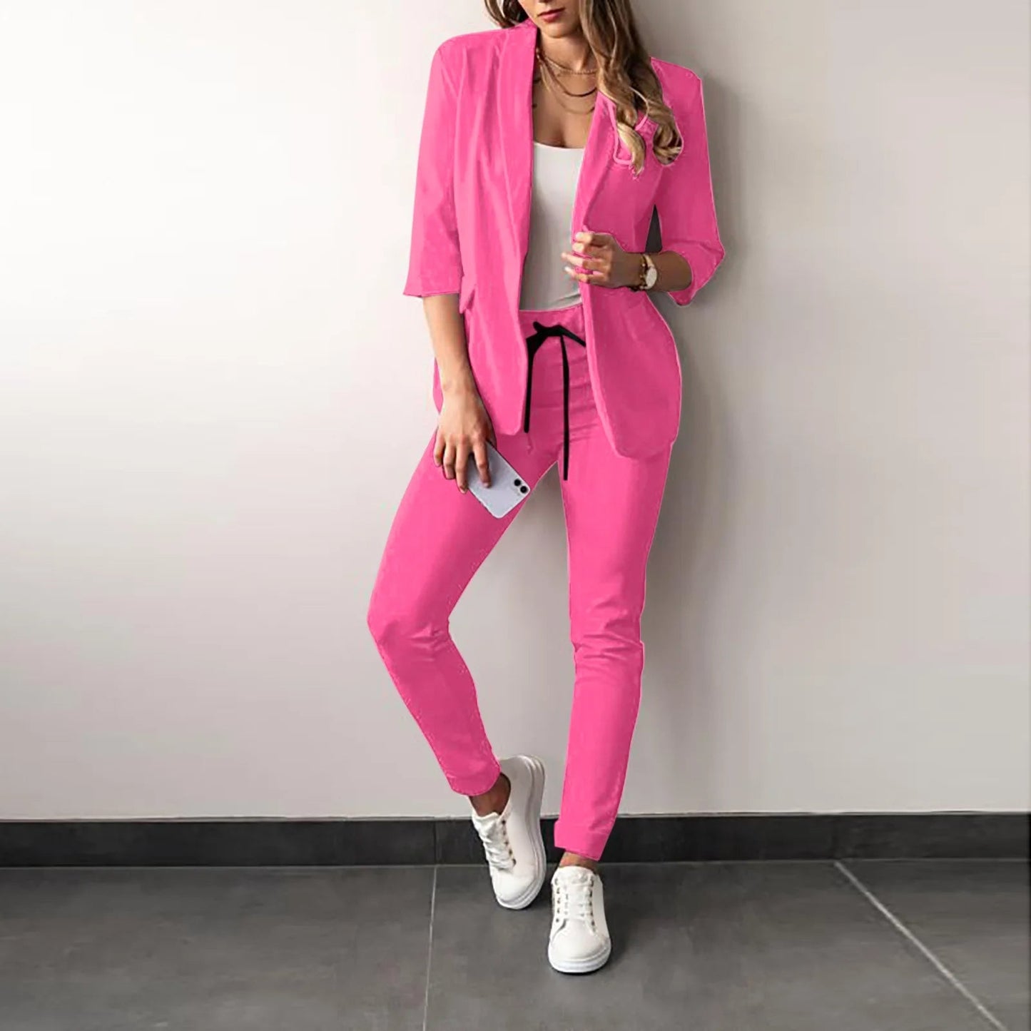 Dames Blazer Set met Slim Fit Pantalon