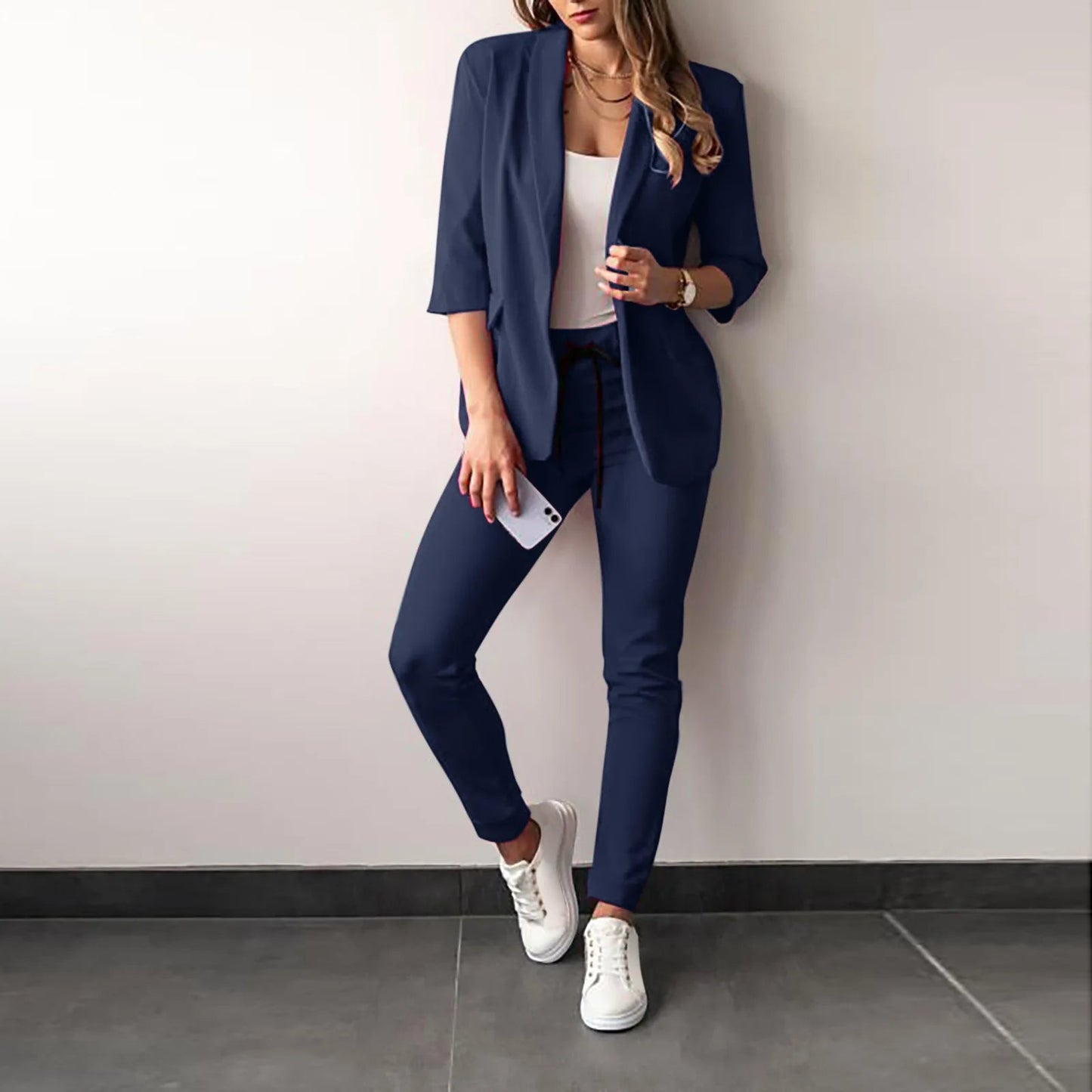 Dames Blazer Set met Slim Fit Pantalon