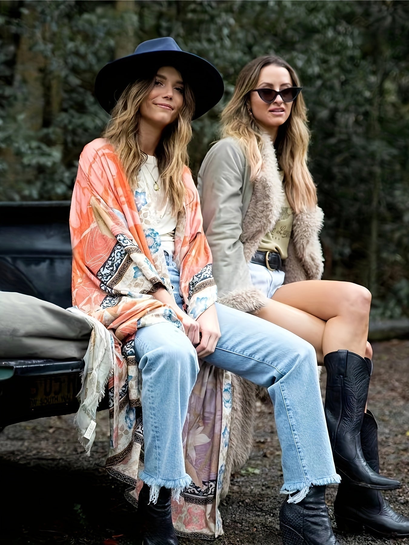 Dames Kimono met Bloemenprint - Luxe Barbara