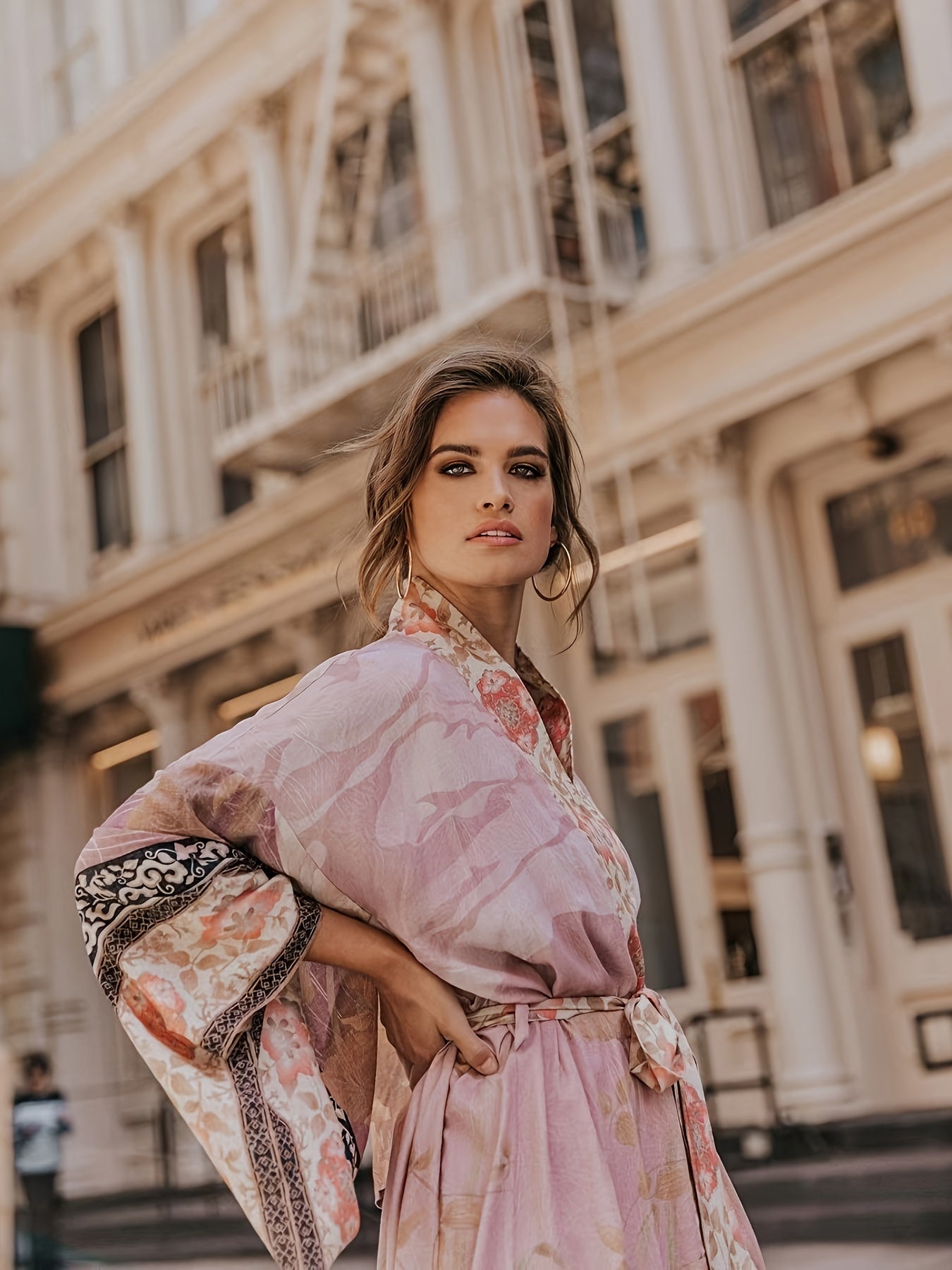 Dames Kimono met Bloemenprint - Luxe Barbara