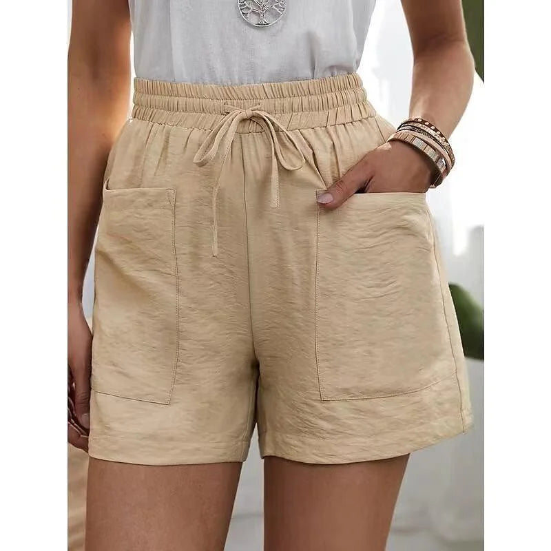 Dames Korte Broek Hoge Taille Elastiek