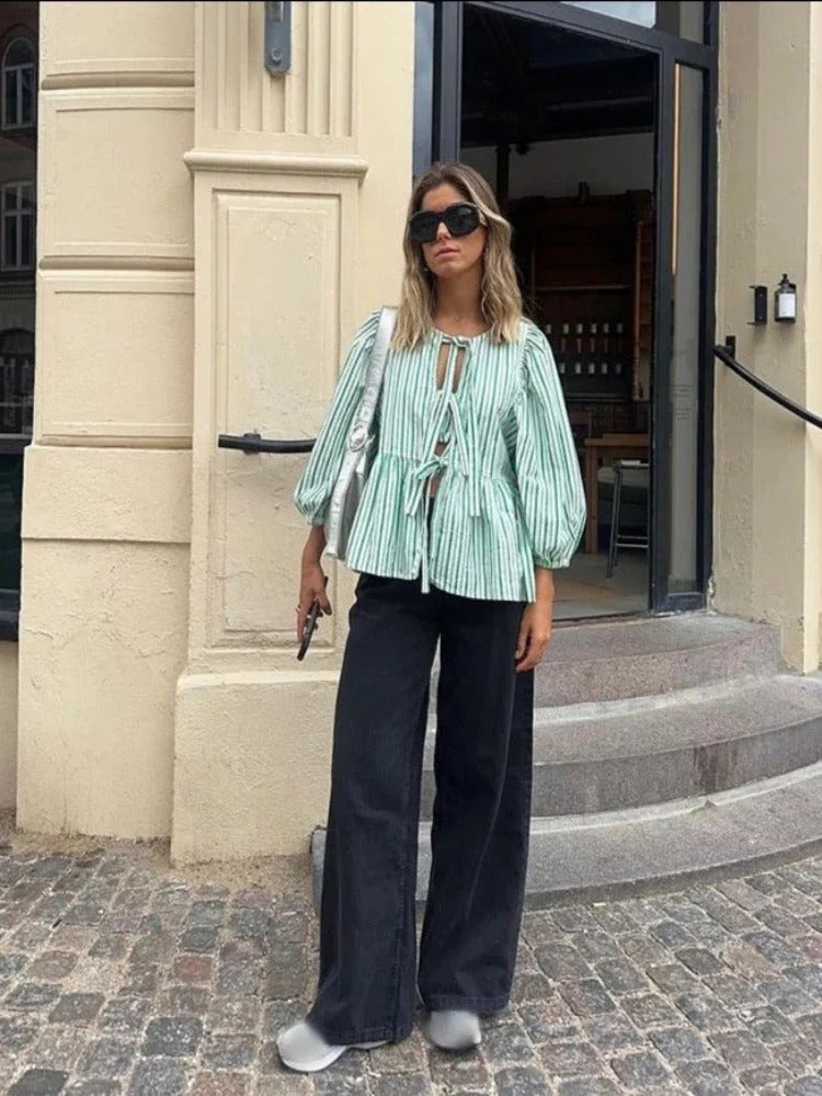 Dames Pofblouse Lange Mouwen - Elegant Rilley