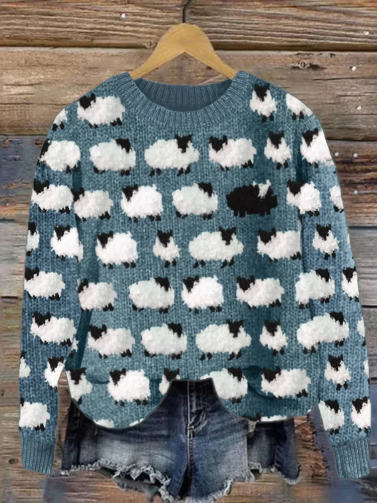 Dames Retro Schapenwol Trui Leilani