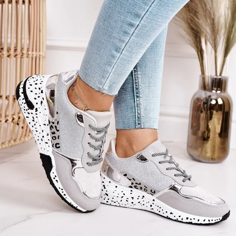 Dames Sneakers met Print en Comfortzool