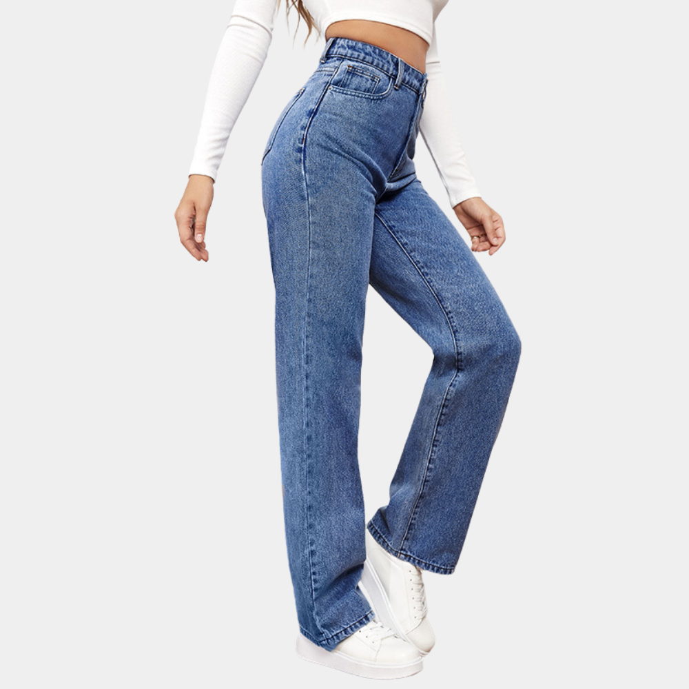 Dames Spijkerbroek Hoge Taille Trendy Pasvorm