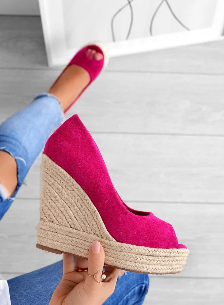 Dames Suède Wedge Espadrilles - Madison
