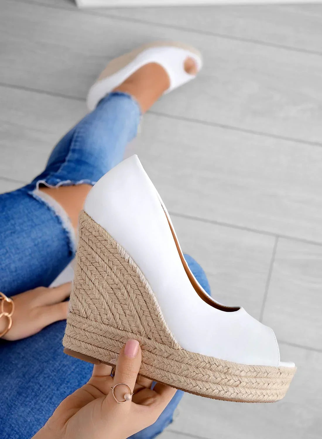 Dames Suède Wedge Espadrilles - Madison