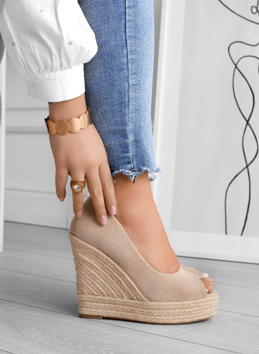 Dames Suède Wedge Espadrilles - Madison