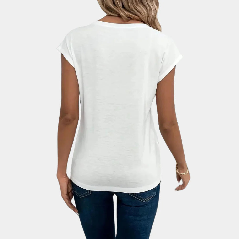 Dames V-Hals Top Casual Stijl