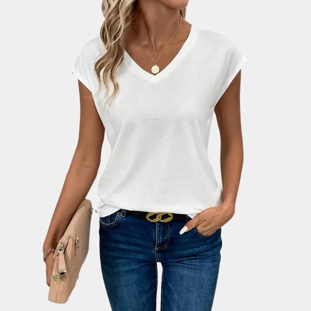 Dames V-Hals Top Casual Stijl