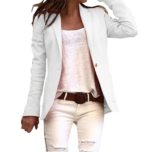 Damesblazer met Lange Mouwen Casual Stijl