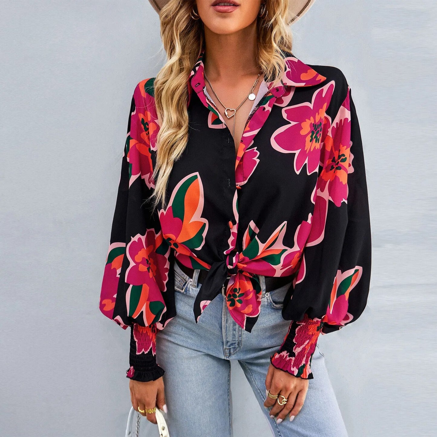 Damesblouse Flora met Bloemenprint