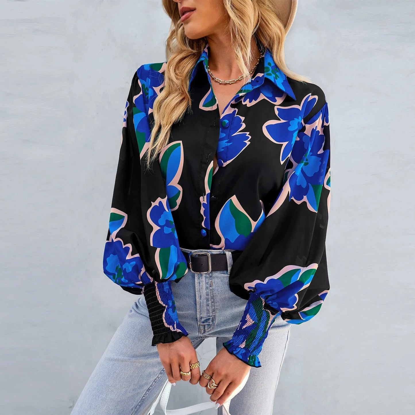 Damesblouse Flora met Bloemenprint
