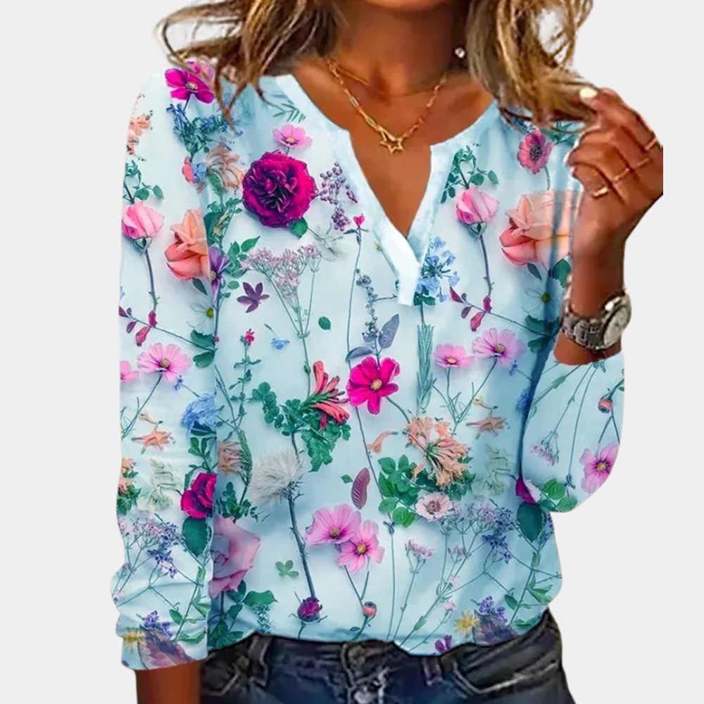 Damesblouse met Trendy Bloemenprint