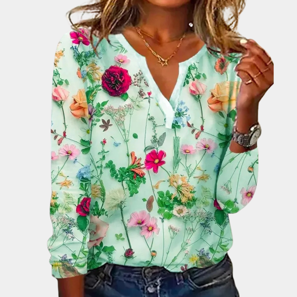 Damesblouse met Trendy Bloemenprint