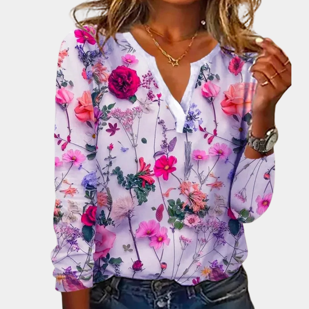 Damesblouse met Trendy Bloemenprint