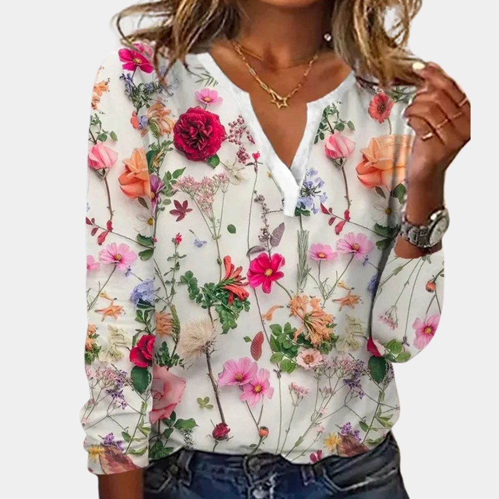 Damesblouse met Trendy Bloemenprint