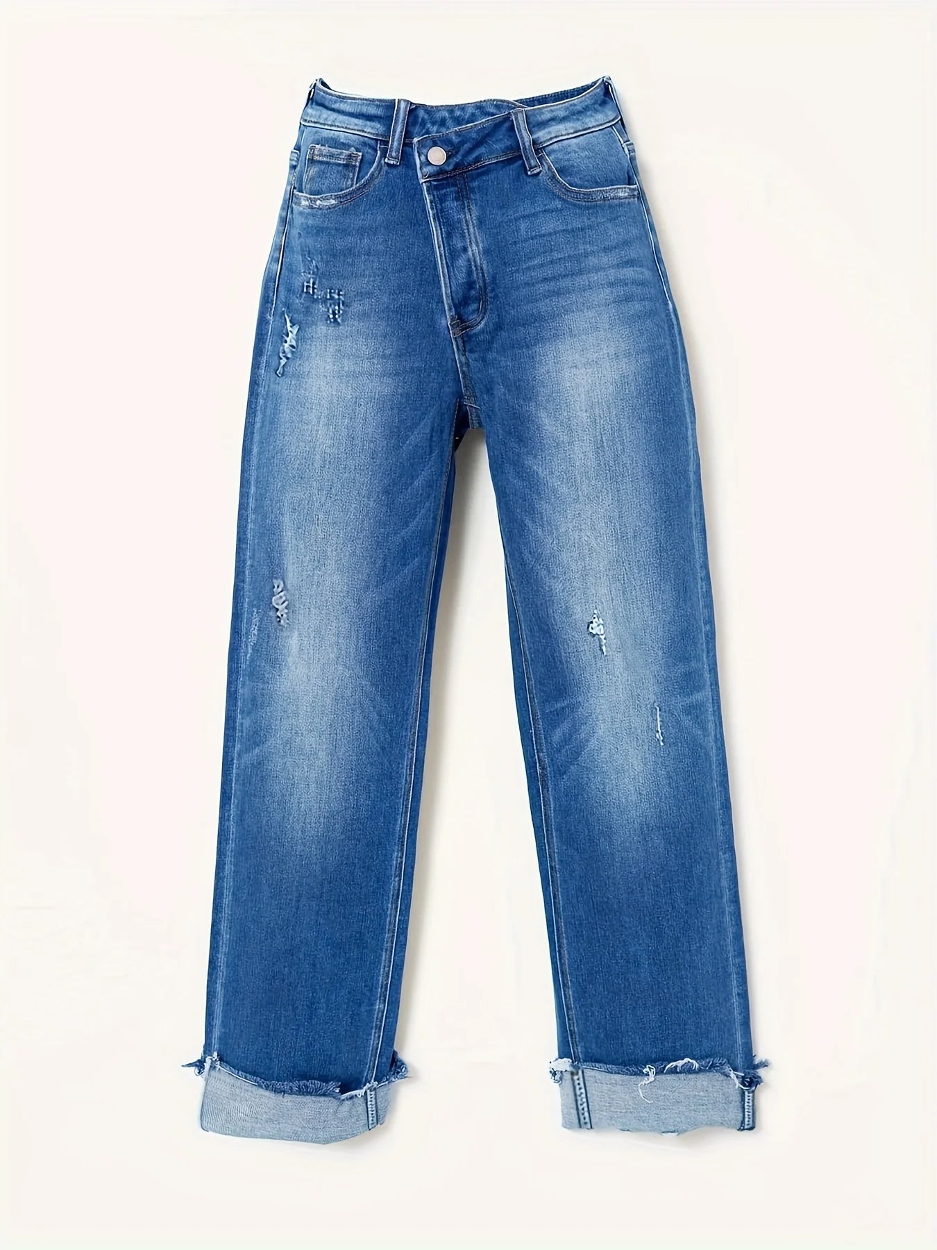 Delilah Asymmetrische Damesjeans Straight-Leg