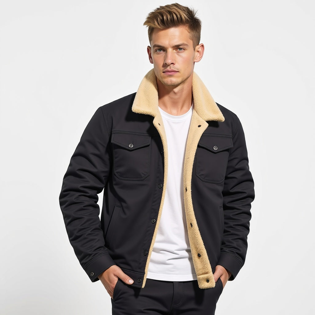 Derek - Heren Vintage Bomberjack met Voering