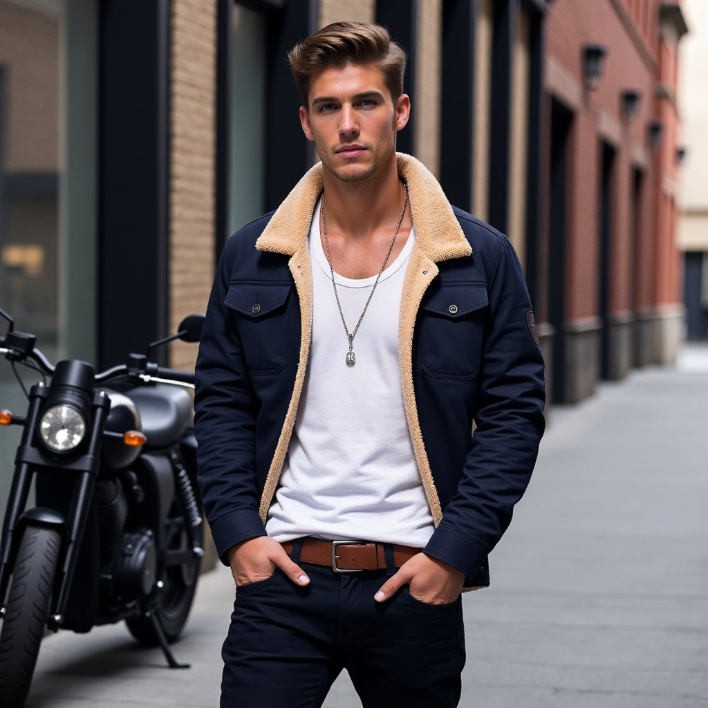 Derek - Heren Vintage Bomberjack met Voering