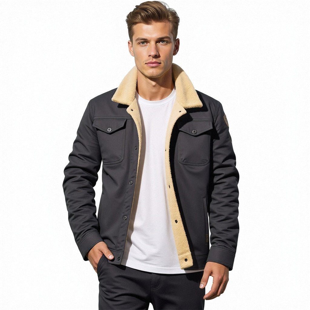 Derek - Heren Vintage Bomberjack met Voering