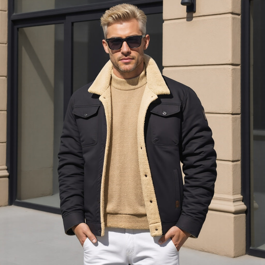 Derek - Heren Vintage Bomberjack met Voering