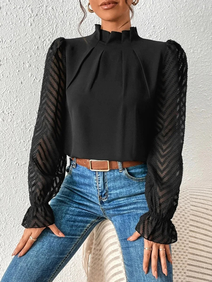 Diane - Elegante Dames Top met Lange Mouwen