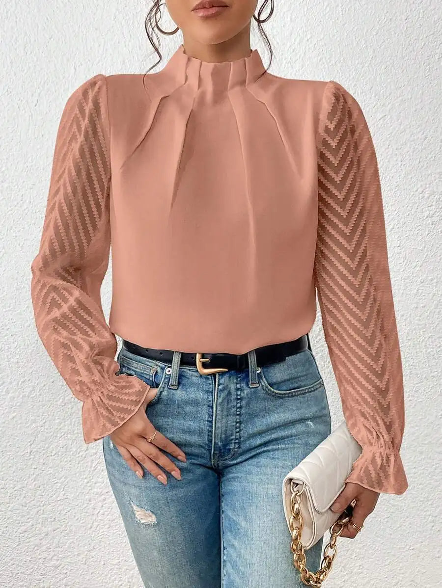 Diane - Elegante Dames Top met Lange Mouwen