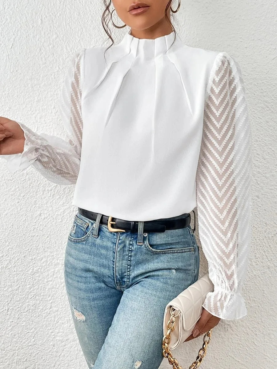 Diane - Elegante Dames Top met Lange Mouwen