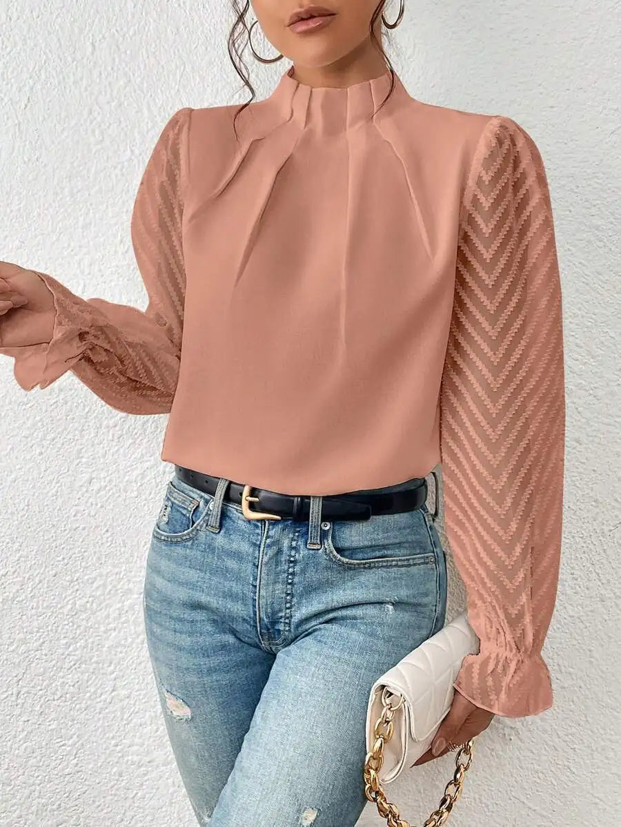Diane - Elegante Dames Top met Lange Mouwen