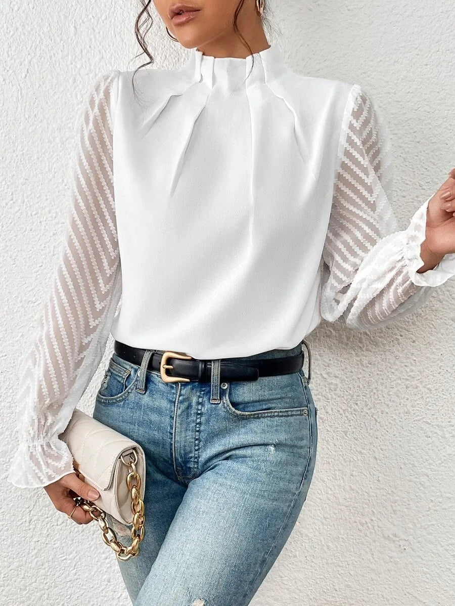 Diane - Elegante Dames Top met Lange Mouwen