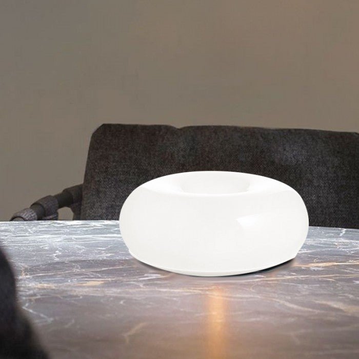Dimbare LED Donut Tafel- en Wandlamp - Glas Sfeer