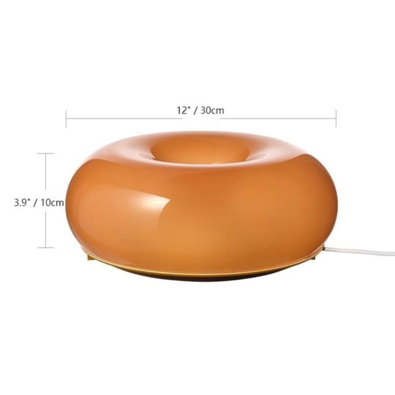 Dimbare LED Donut Tafel- en Wandlamp - Glas Sfeer