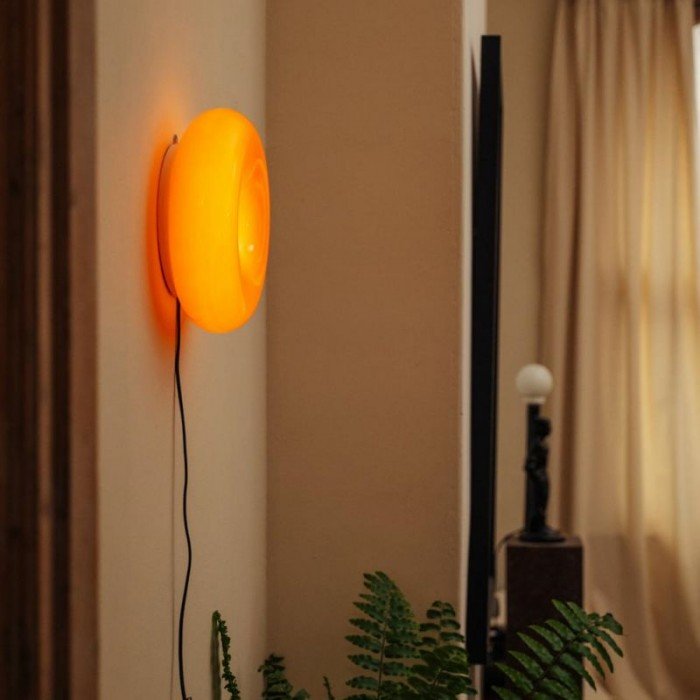 Dimbare LED Donut Tafel- en Wandlamp - Glas Sfeer