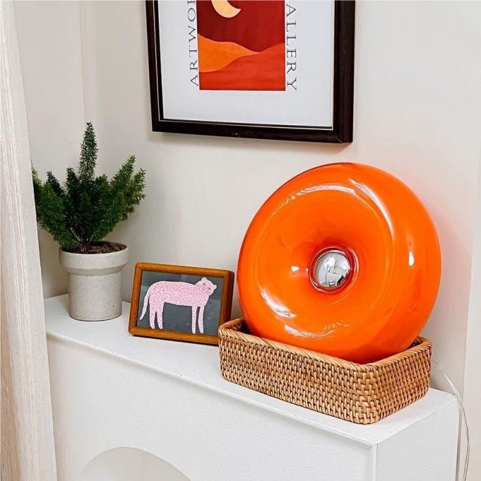 Dimbare LED Donut Tafel- en Wandlamp - Glas Sfeer