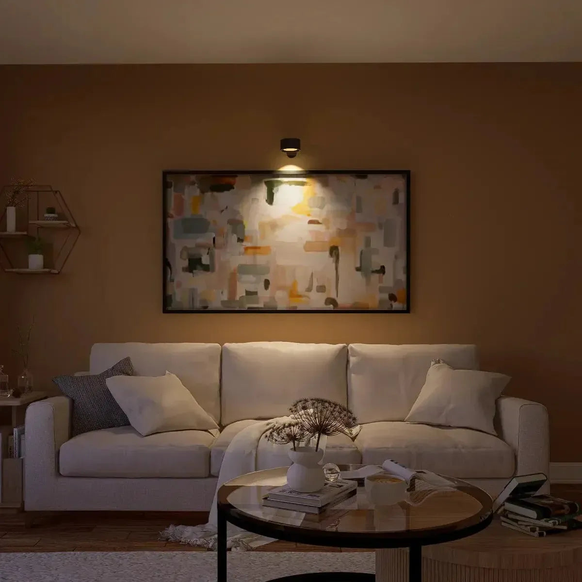 Draadloze Dimbare Wandlamp Claudine - Metaal 360° Rotatie