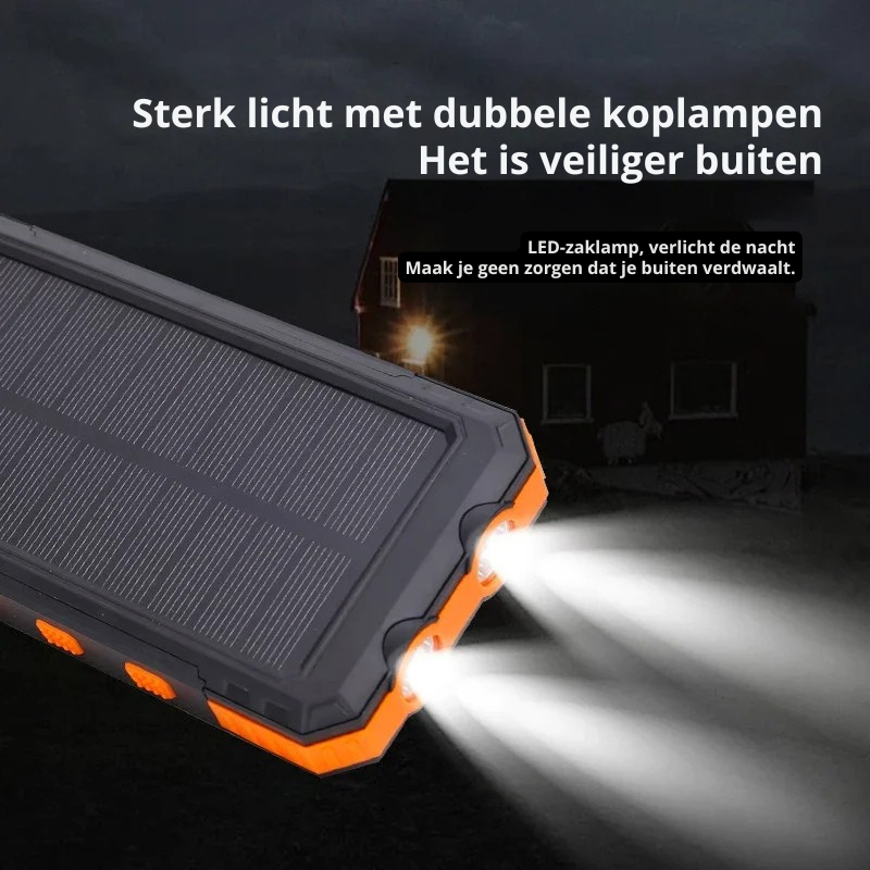 Draagbare Zonne-Energie Powerbank met Snellader
