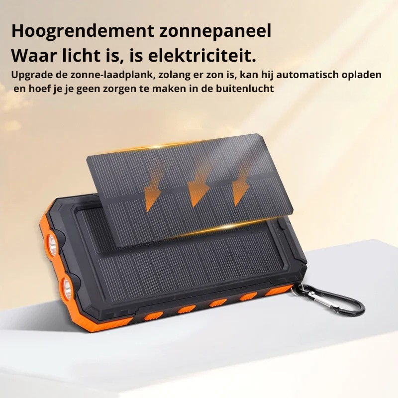 Draagbare Zonne-Energie Powerbank met Snellader