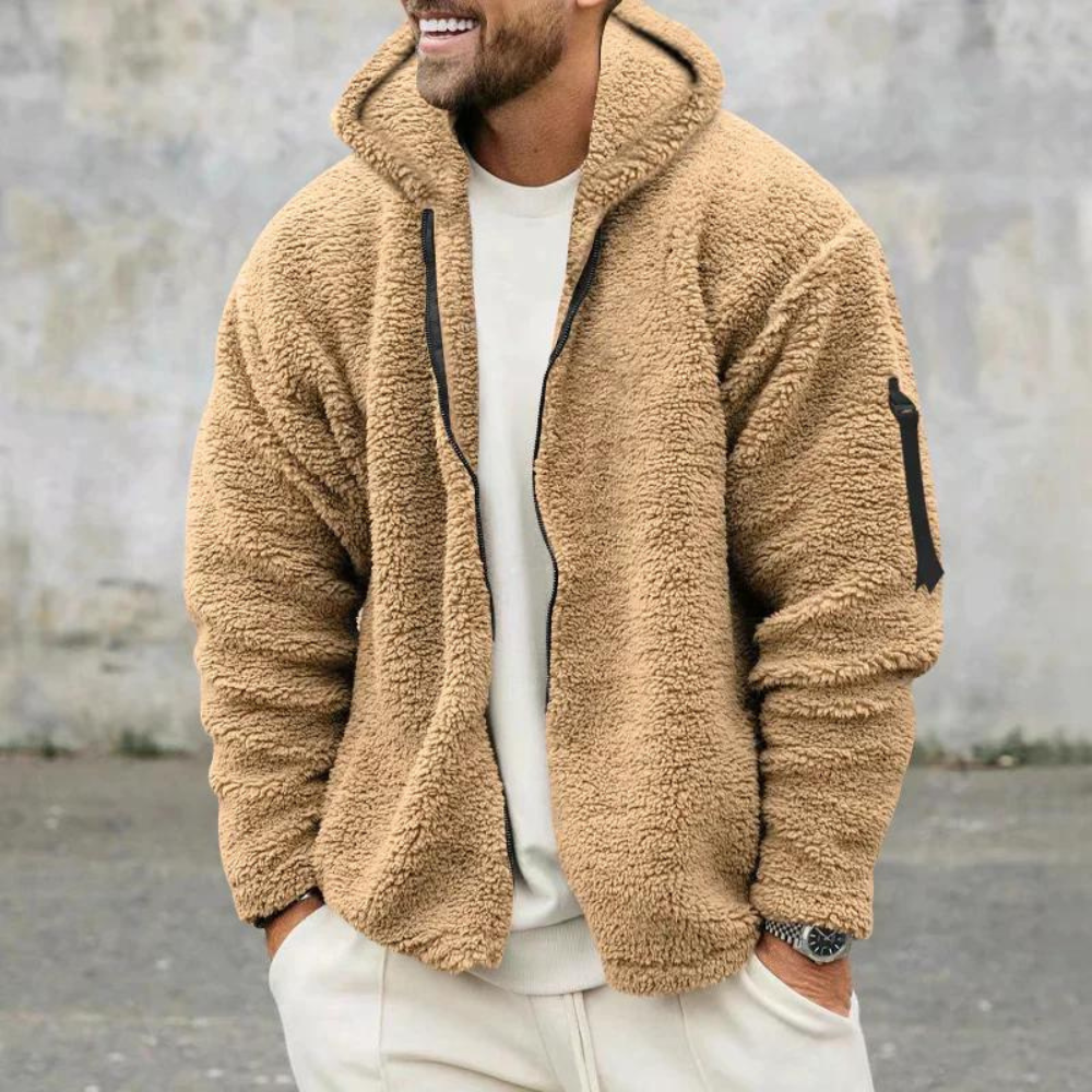 Dubbelzijdig Heren Fleece Jack met Stijl