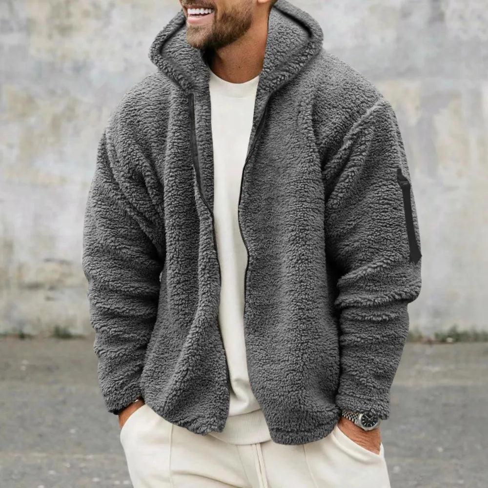 Dubbelzijdig Heren Fleece Jack met Stijl