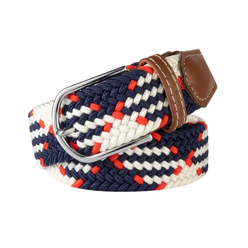 Elastische Lederen Riem met Comfort Gesp