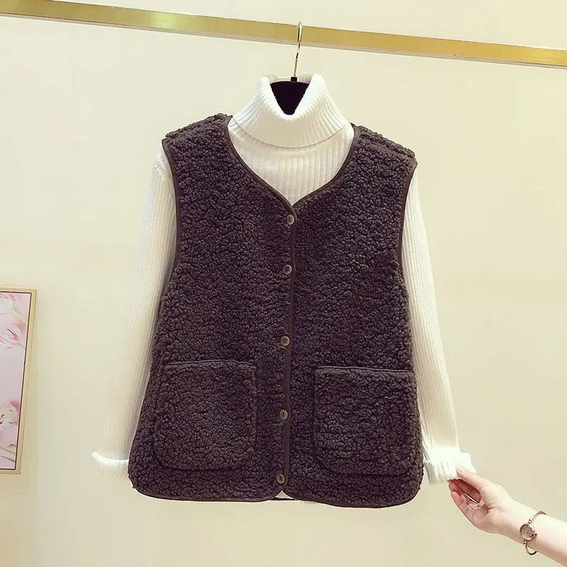 Elegant Damesvest met Knoopsluiting en Zakken