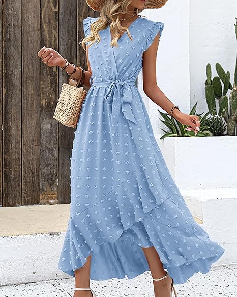 Elegant Geplooide Jurk Amanda Stippenpatroon